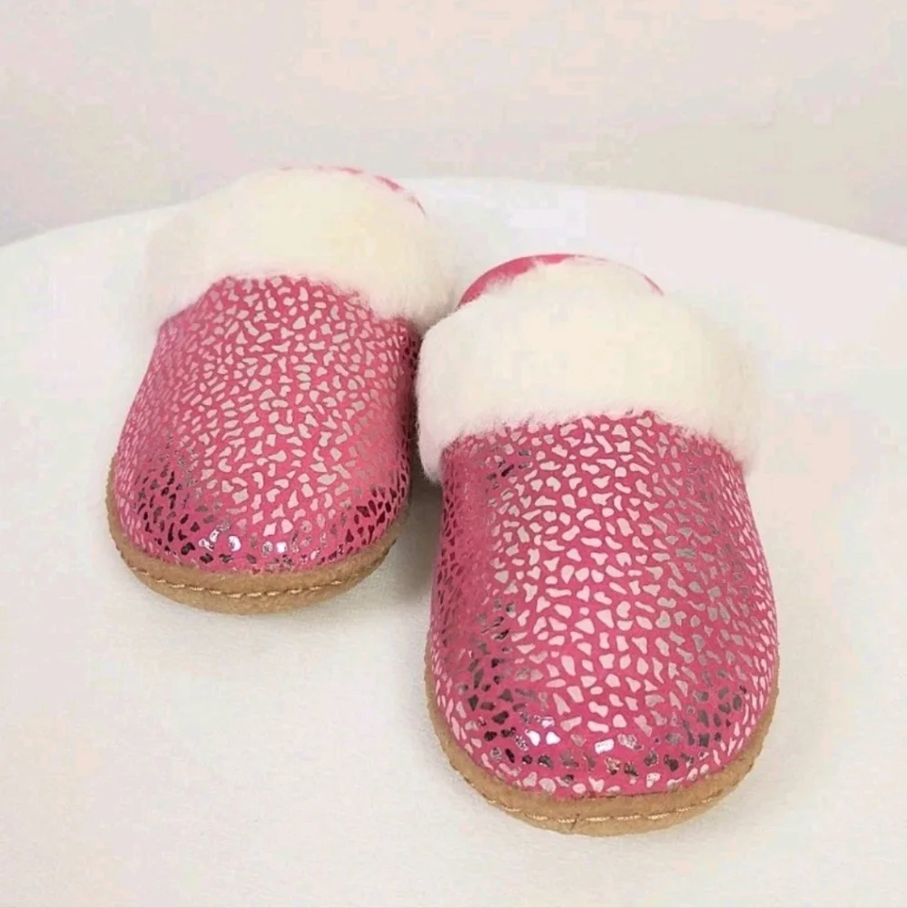 NEW! Sorel Nakisha Slide II Girls Slippers Size 3 Youth Kids Pink House Suede